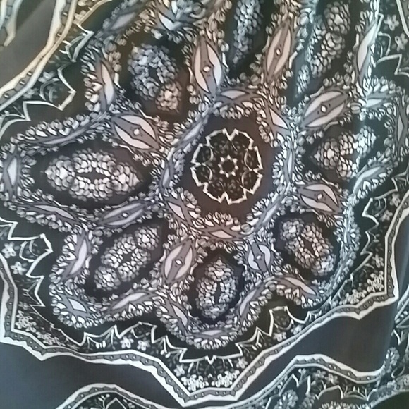 Flowy strapless summer blue dress - Picture 3 of 4